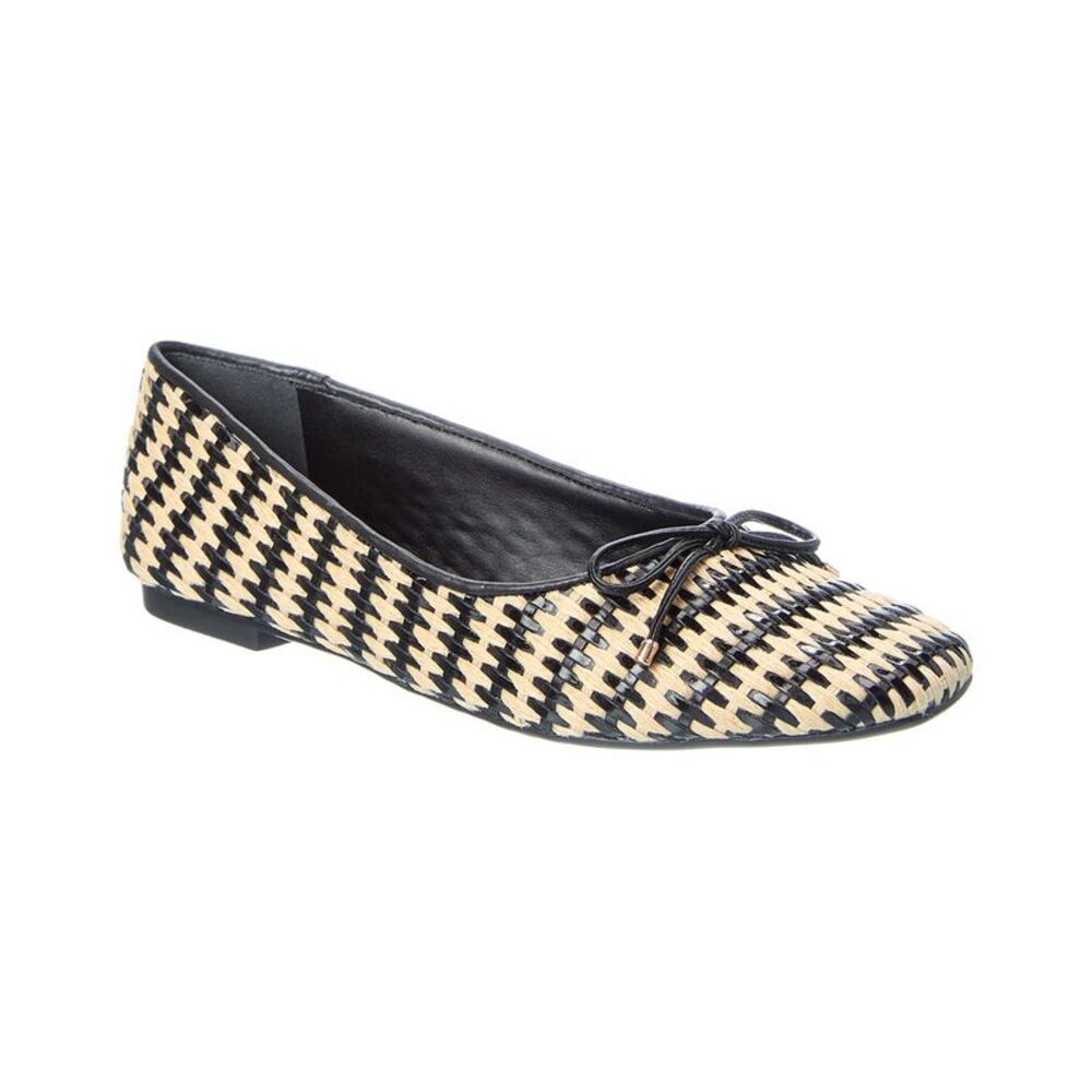 Schutz Arissa Leather Flat Ballet, Black